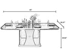 Wooden Rectangular Dining Table Set For 6 / Ruchi