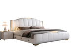 Modern LED Leather Bed With Storage