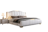 Modern LED Leather Bed With Storage