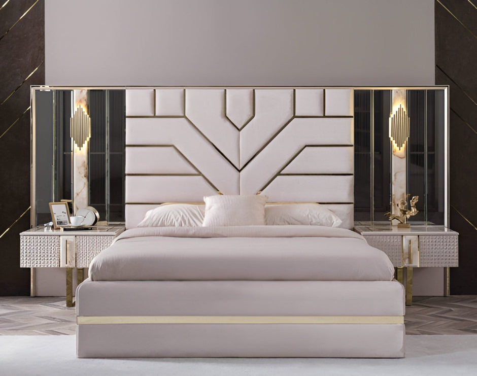 Modern Fabric Bedroom Set