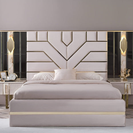 Modern Fabric Bedroom Set