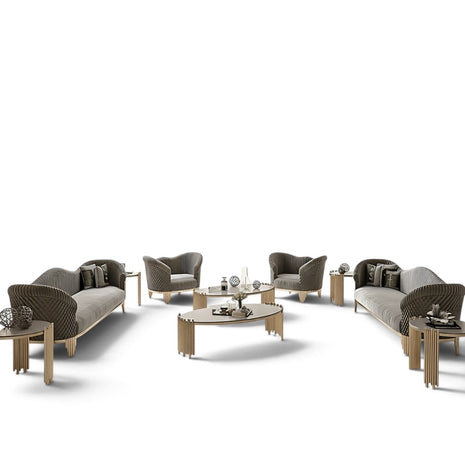 Luxury Velvet Living Room Sofa Set / Ruchi 