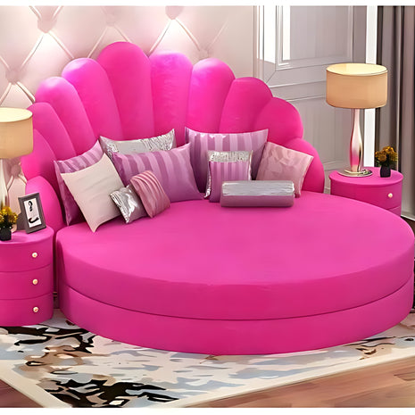 Luxury Velvet Round Bed / Ruchi