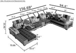 Modern Multifunctional Fabric Sectional Sofa