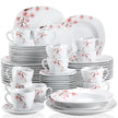 Elegant Pink Floral Ceramic Dinnerware Set / Ruchi