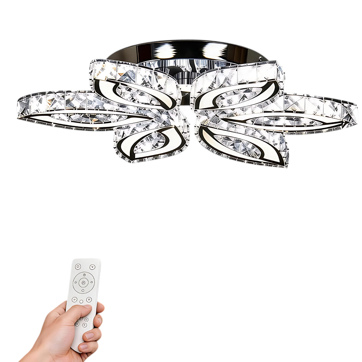 Remote Control LED Crystal Ceiling Lamp Chandelier / Ruchi