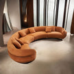 Modern Curved Velvet Sectional Sofa / Ruchi
