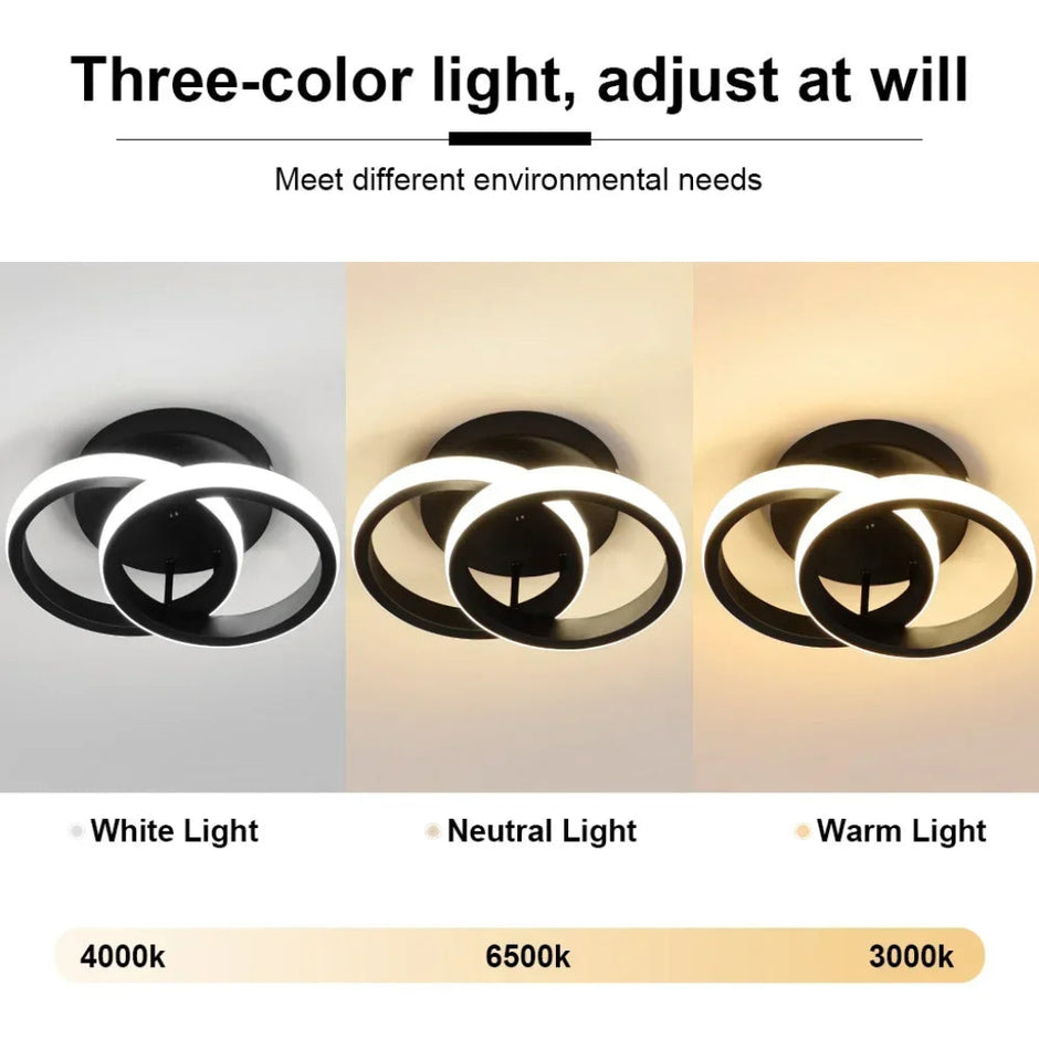 Modern Geometric LED Flush-Mount Ceiling Lights / Ruchi
