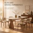 Minimalist Rectangular Marble Top Dining Table Set / Ruchi