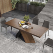 Rectangular Extendable Wooden Dining Table Set For 6