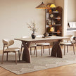 Minimalist Rectangular Marble Top Dining Table Set / Ruchi