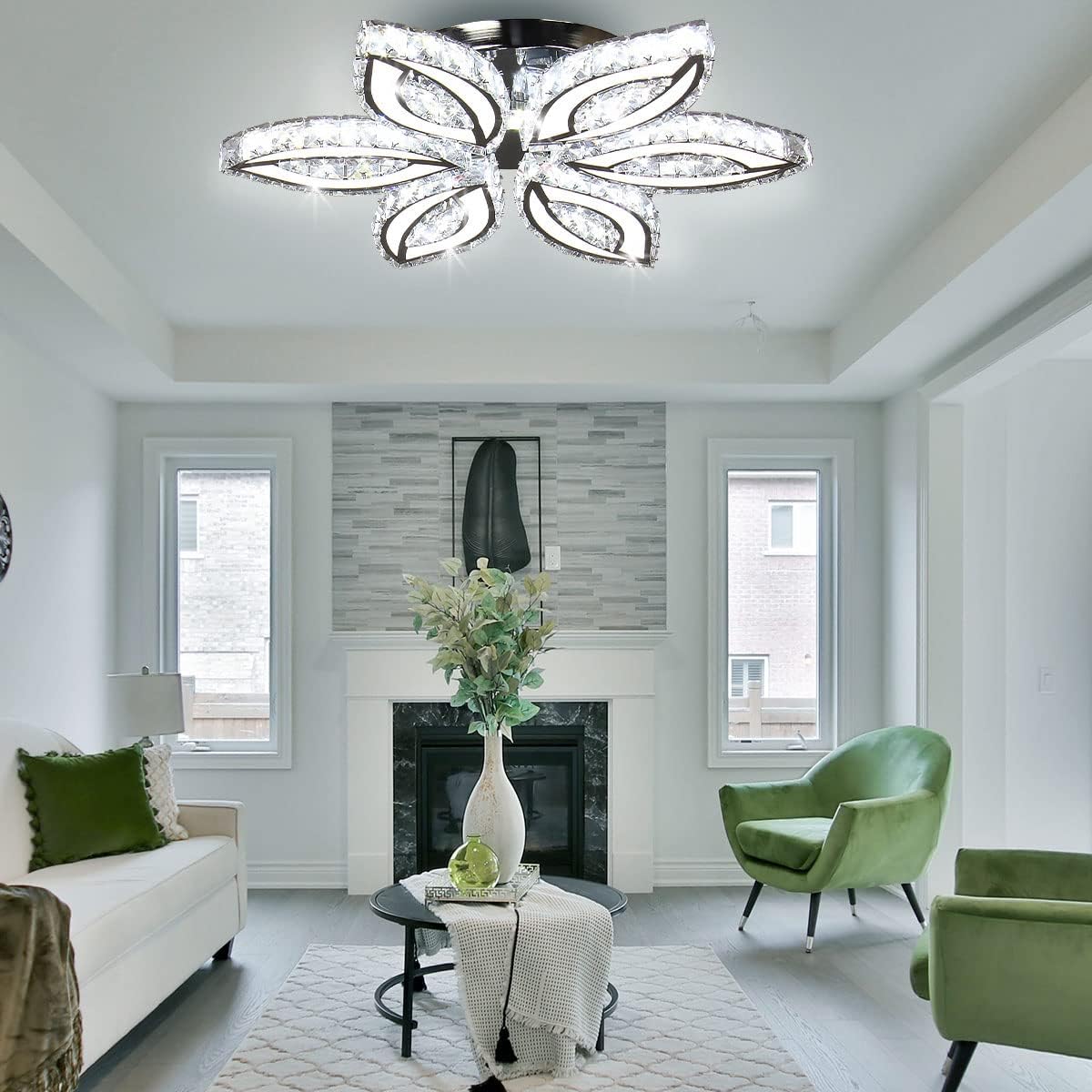 Remote Control LED Crystal Ceiling Lamp Chandelier / Ruchi