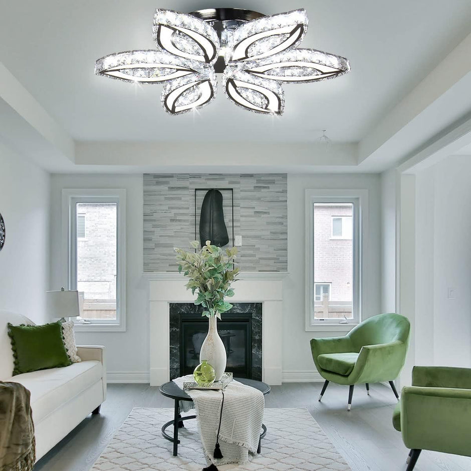 Remote Control LED Crystal Ceiling Lamp Chandelier / Ruchi