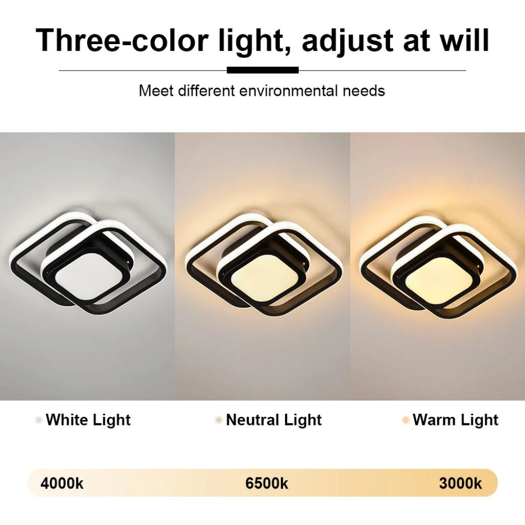 Modern Geometric LED Flush-Mount Ceiling Lights / Ruchi