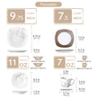 30 Piece Porcelain Ceramic Dinnerware Set For 6 / Ruchi