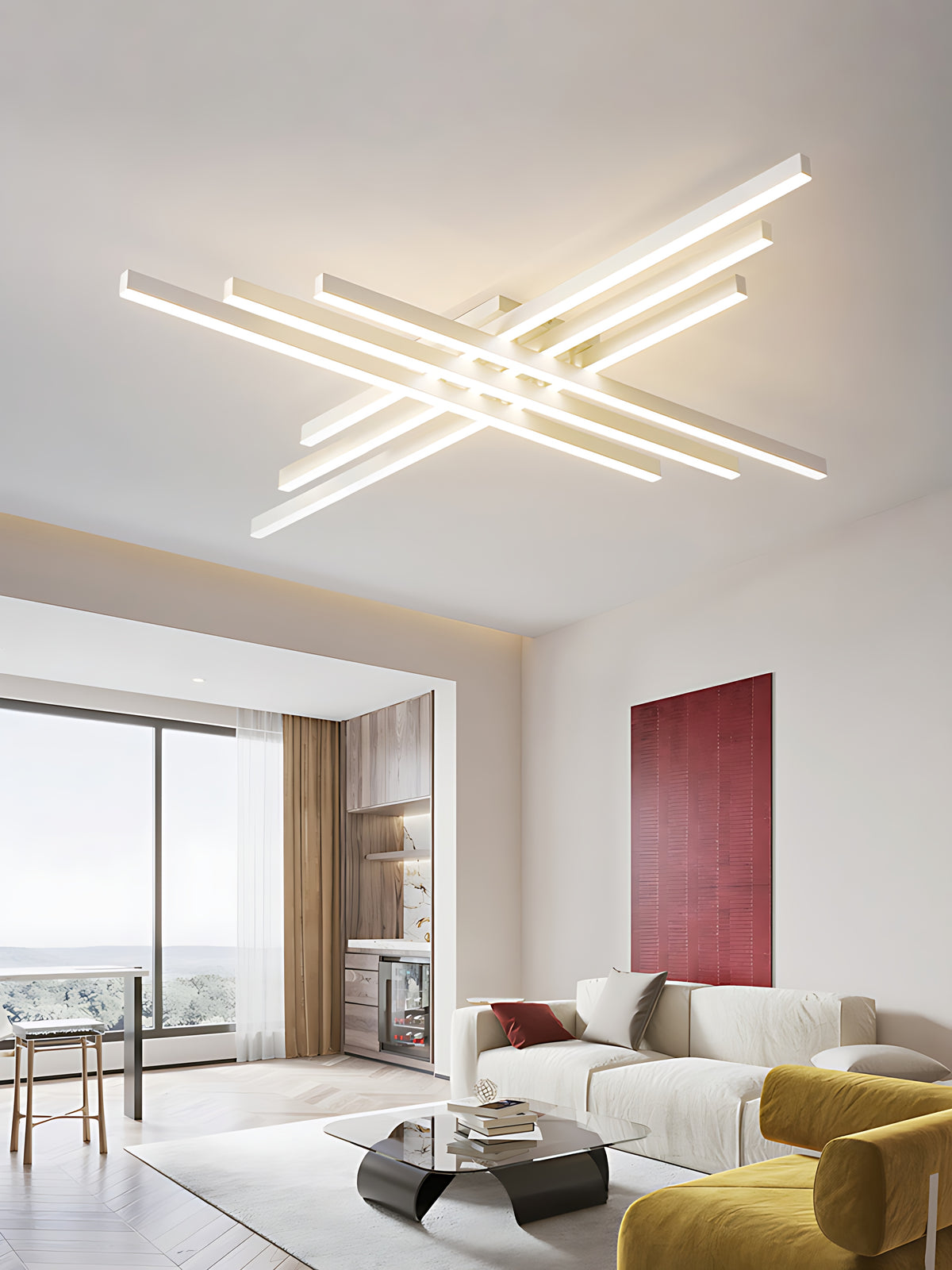 Remote Control Flush Mount LED Ceiling Light / Ruchi