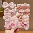 Adorable Floral And Bow Hair Ties 10-Pcs Set / Ruchi