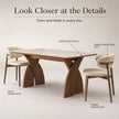 Minimalist Rectangular Marble Top Dining Table Set / Ruchi