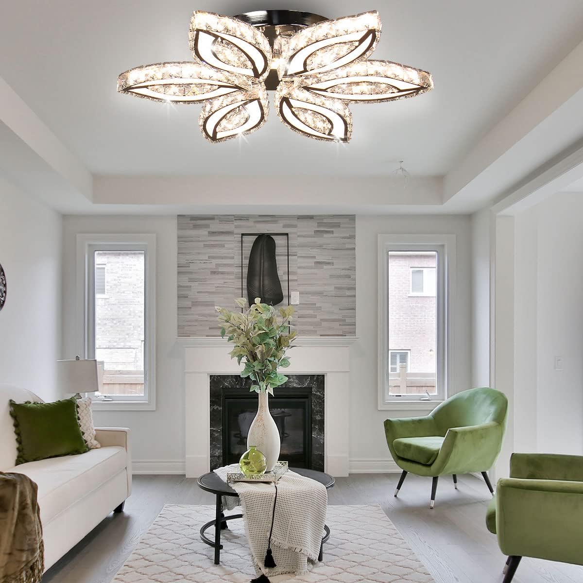 Remote Control LED Crystal Ceiling Lamp Chandelier / Ruchi