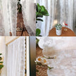 Elegant Floral Design Lace Sheer Polyester Curtain / Ruchi