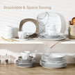 30 Piece Porcelain Ceramic Dinnerware Set For 6