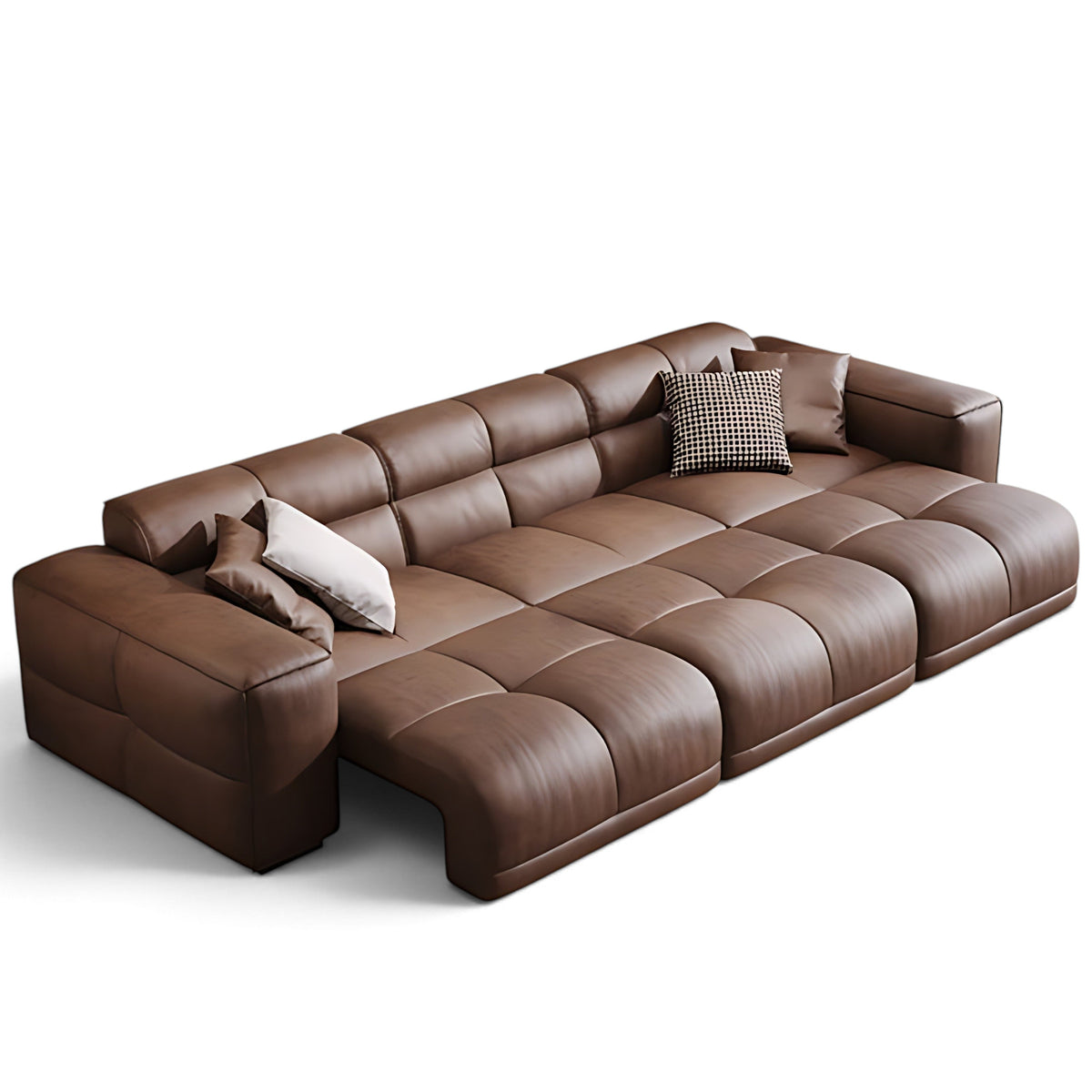 Remote Controlled Power Extendable Leather Sofa Bed / Ruchi