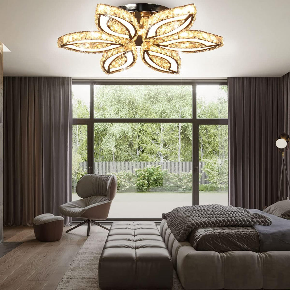 Remote Control LED Crystal Ceiling Lamp Chandelier / Ruchi