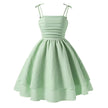 Girls Elegant Tiered Polyester Dress With Bow Straps