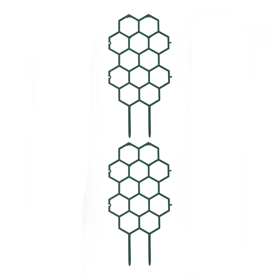 Honeycomb Pattern Plastic Plant Trellis Pack Of 2 / Ruchi
