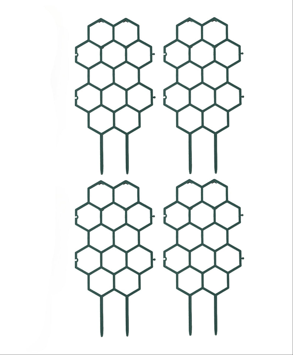 Honeycomb Pattern Plastic Plant Trellis Pack Of 2 / Ruchi