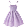 Girls Elegant Tiered Polyester Dress With Bow Straps / Ruchi