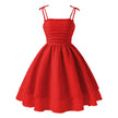 Girls Elegant Tiered Polyester Dress With Bow Straps / Ruchi