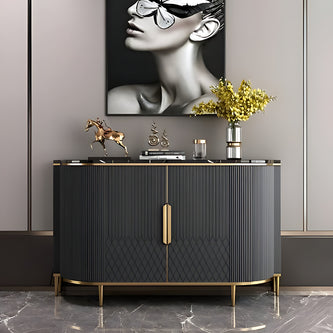 Marble Top Buffet Table With Storage / Ruchi 