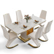 Marble Top Modern Dining Table Set For 6 / Ruchi