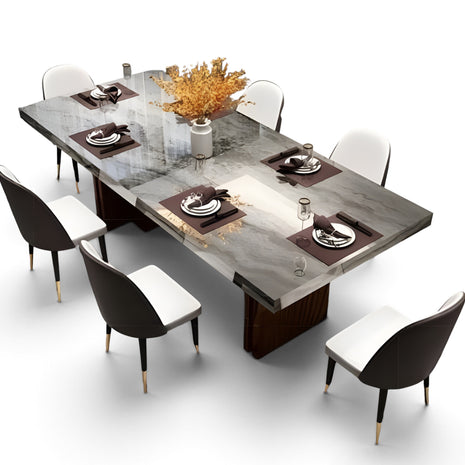 Marble Top Rectangular Dining Table Set / Ruchi