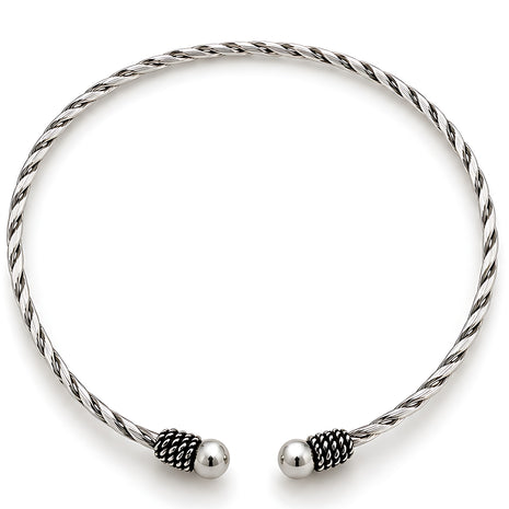 Metal Twisted Silver Choker Necklace / Ruchi