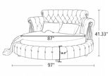 European Style Leather Round Bed / Ruchi