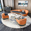 Modern Circular Leather Sofa Set / Ruchi