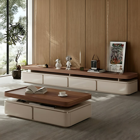 Set Of Wooden Coffee Table & TV Stand / Ruchi 
