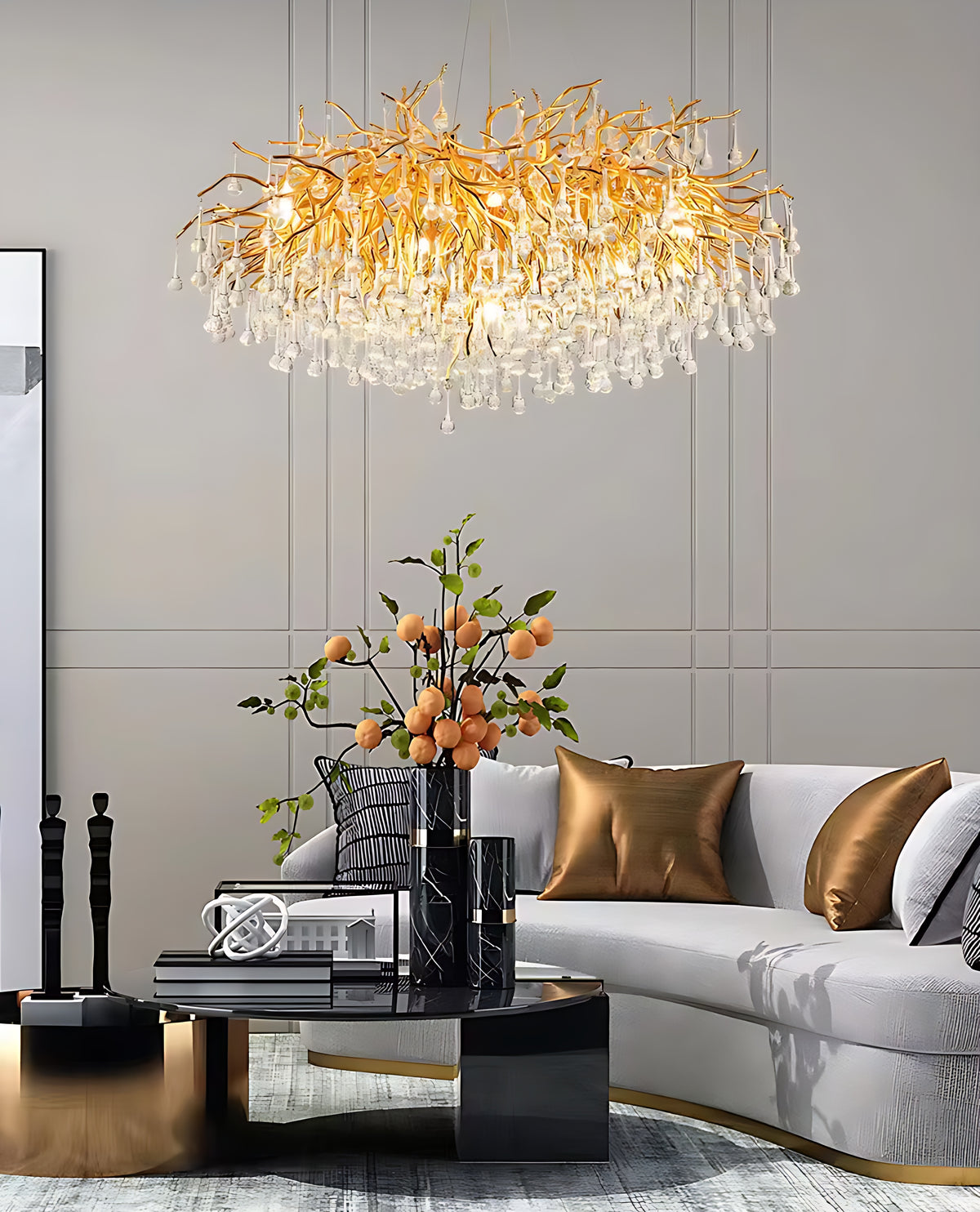 Modern Crystal LED Chandelier For Dining Room / Ruchi