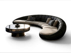 Modern Curved Leather Sofa / Ruchi
