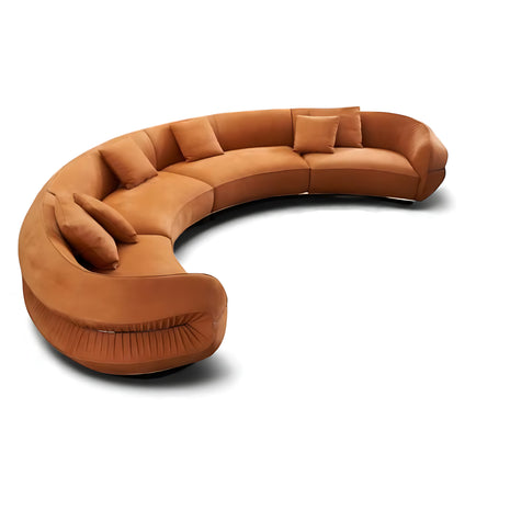 Modern Curved Velvet Sectional Sofa / Ruchi