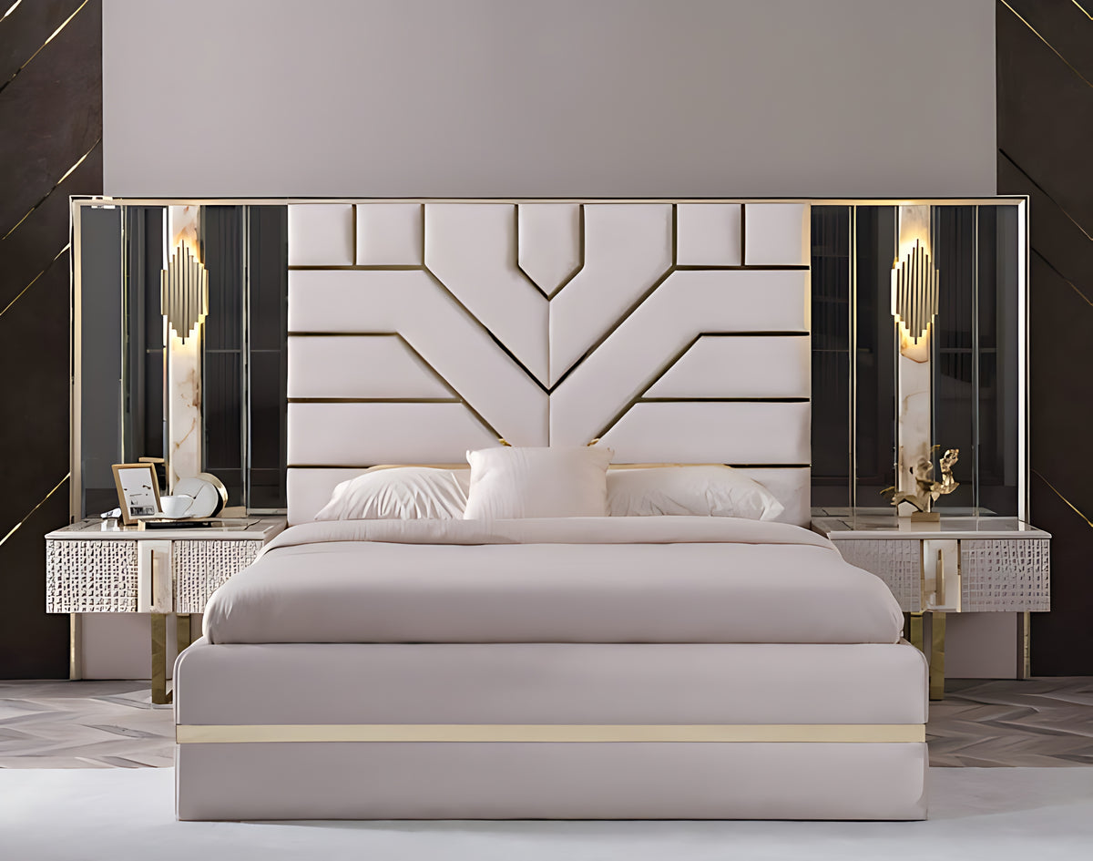 Modern Fabric Bedroom Set / Ruchi