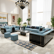 Modern Glossy Velvet Fabric Sofa Set / Ruchi