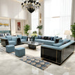 Modern Glossy Velvet Fabric Sofa Set / Ruchi