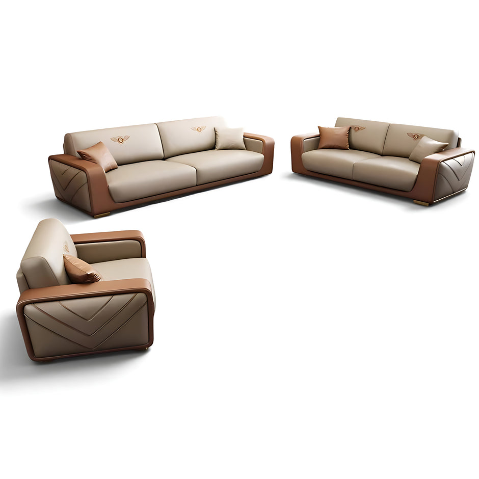 Modern Italian Style Leather Sofa Set / Ruchi