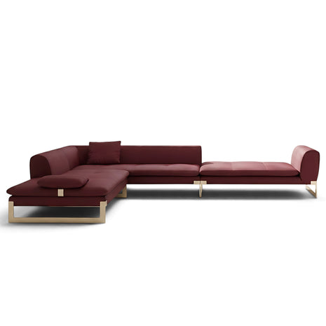 Modern L-Shaped Velvet Sectional Sofa / Ruchi