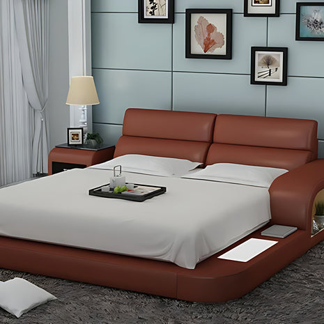 Modern LED Platform Leather Bed / Ruchi