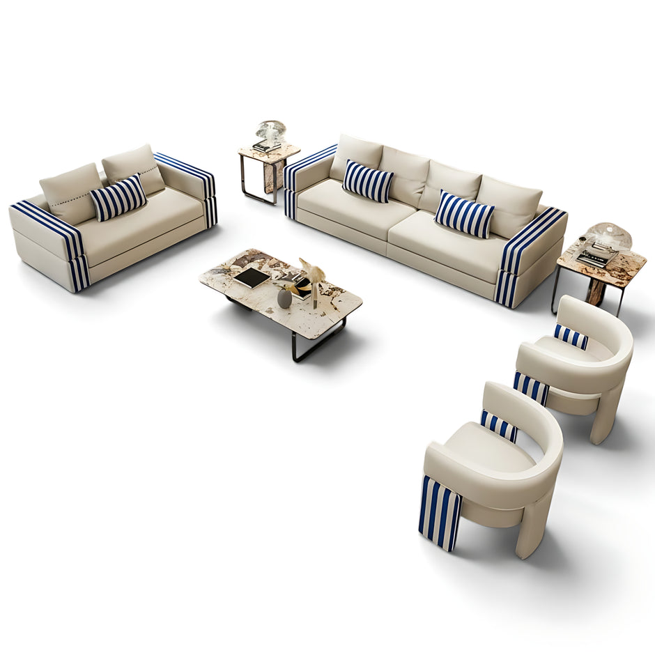 Modern Leather Living Room Sofa Set / Ruchi