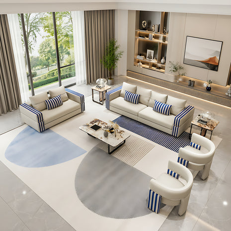 Modern Leather Living Room Sofa Set / Ruchi